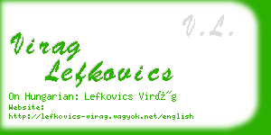 virag lefkovics business card